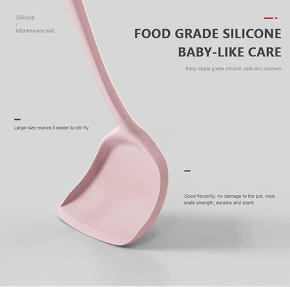 AOTHOD Silicone Cooking Utensils Set - 446°F Heat Resistant Kitchen Utensils, Spatula,Turner Tongs,Spoon,Whisk,Kitchen Utensil Gadgets Tools Set for Nonstick Cookware,Dishwasher Safe BPA Free(Pink) - Image 4