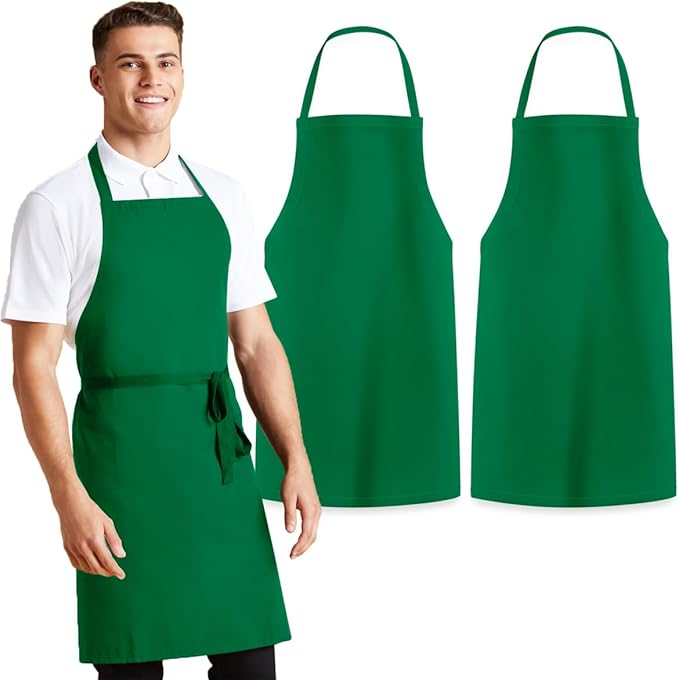 Avalon Kitchen Aprons for Men - 100% Polyester Chef Apron Women with Extra Long Ties - Cooking Aprons for Women & Mens Apron by Avalon+Kitchen