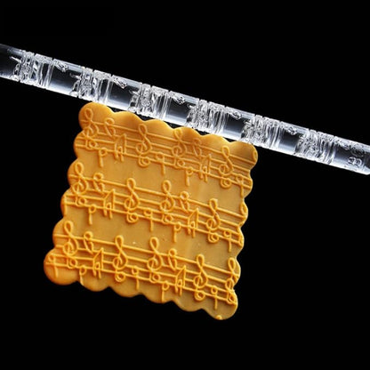 Rengue Acrylic Rolling Pin with 28 Patterns, Compliant Material, Comfortable Grip, 16 X 1 Cm, Lightweight for Dough and Pastry Acrylic Rolling Pin with 28 Patterns, Nan Kitchen (#6)