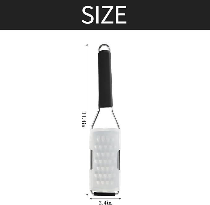 Cambom Cheese Grater Vegetable Shredder & Citrus Zester Lemon Zester for Parmesan Cheese, Vegetables, Zucchini, Nutmeg, Chocolate, Lemons, Hand Held Shredder Graters Stainless Steel Extra Coarse Blade - Image 6