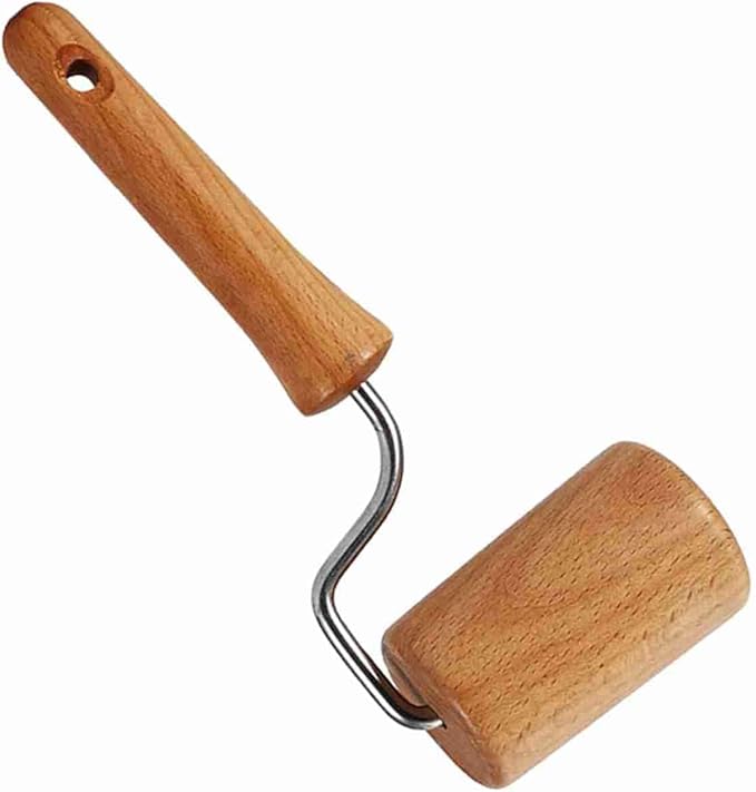 Small Rolling Pin, Pizza Dough Roller, Non Stick Wood Pastry Roller, Kitchen Wooden Rolling Pins for Baking Cooking Cookie Bread Tortilla Dumpling Fondant Clay (Style 4) - Image 3