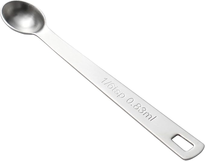 1PCS 1/6 Teaspoon(1/6tsp, 0.83ml) Single Tiny Measuring Spoon, Small Individual Stainless Steel Measure Spoons Only by BERYLER