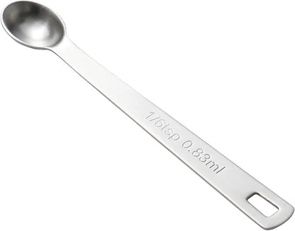 1PCS 1/6 Teaspoon(1/6tsp, 0.83ml) Single Tiny Measuring Spoon, Small Individual Stainless Steel Measure Spoons Only by BERYLER