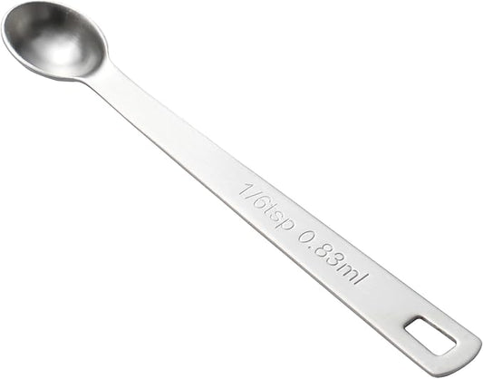 1PCS 1/6 Teaspoon(1/6tsp, 0.83ml) Single Tiny Measuring Spoon, Small Individual Stainless Steel Measure Spoons Only by BERYLER