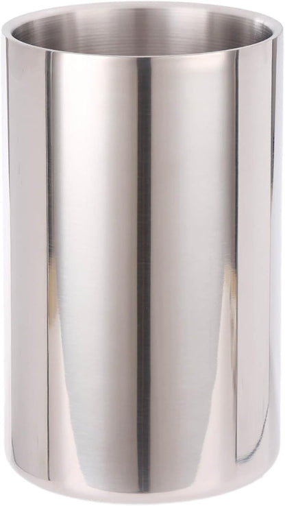 Double Wall Utensil Holder - 304 Stainless Steel Sleek Kitchen Utensil Holder for Countertop, Spatula Spoon Storage Organizer, Large Cooking Utensil Caddy Counter, Shining Utensil Crock, Mirror Polish by Standcn