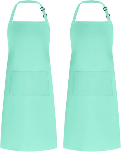 Syntus Apron for Men Women, Adjustable Cooking Kitchen Chef Aprons with 2 Pockets, Cotton/Polycotton/Polyester by Syntus