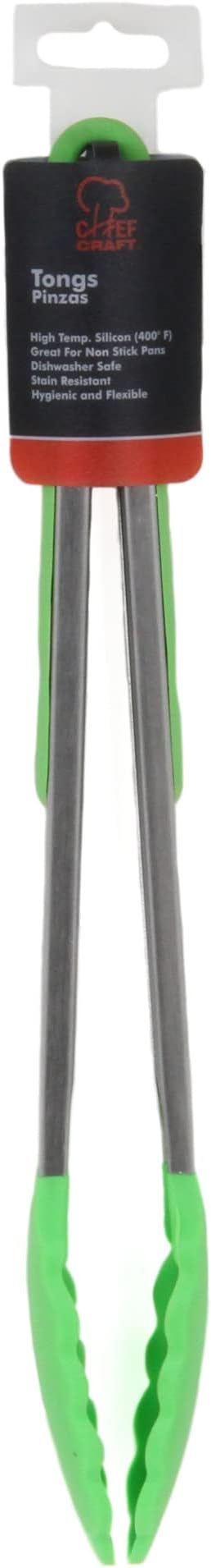 Chef Craft Premium Silicone Tongs, 12 inch, Green - Image 2