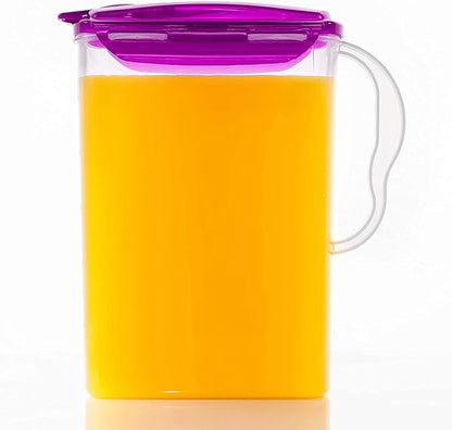 LocknLock Aqua Fridge Door Water Jug | Clear Pitcher | BPA Free Plastic Pitcher with Lid | 3 Quart Pitcher with Lid for Water, Juice, Tea & More Beverages, Purple by LocknLock