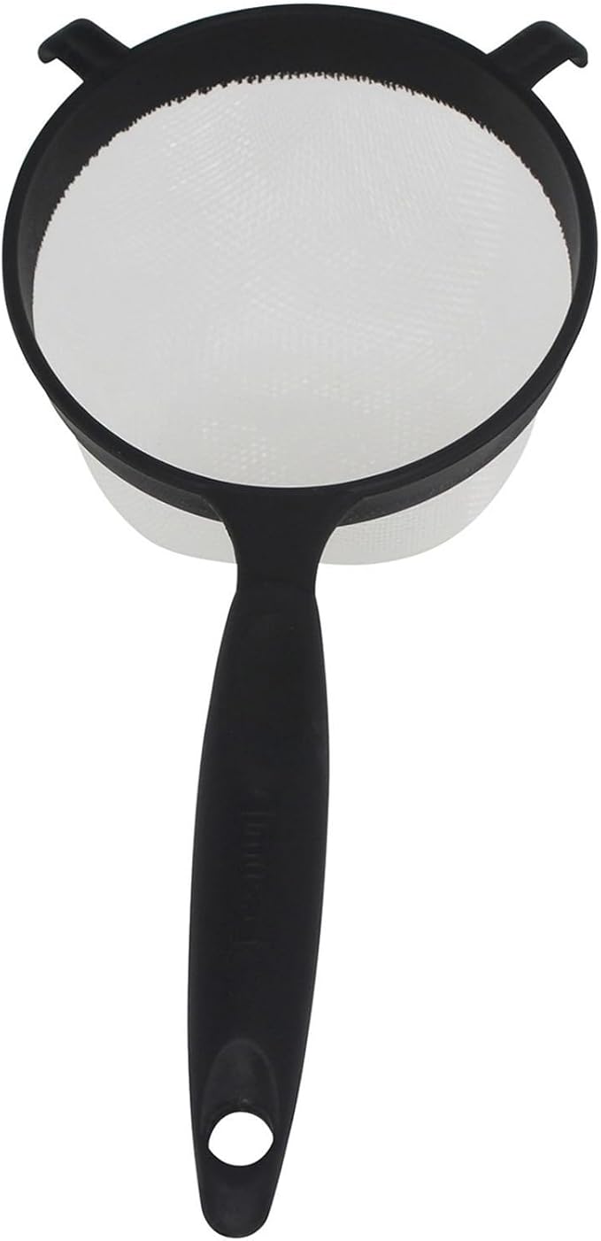IMUSA IMU-71133W Plastic Strainer, Black, 6-Inch,1 Count (Pack of 1) by VisitIMUSA