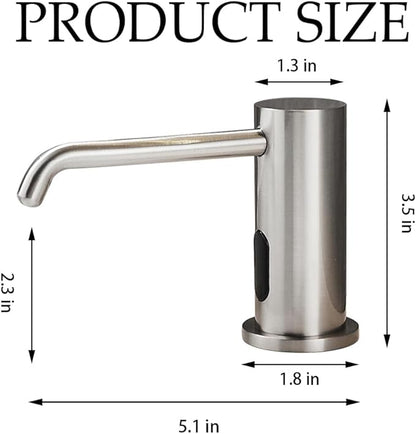 Automatic Touchless Soap Dispenser with 1000ml Capacity, Infrared Sensors, Built-in Sink Soap Dispenser for Bathroom, Kitchen, Commercial Use, Smart Home