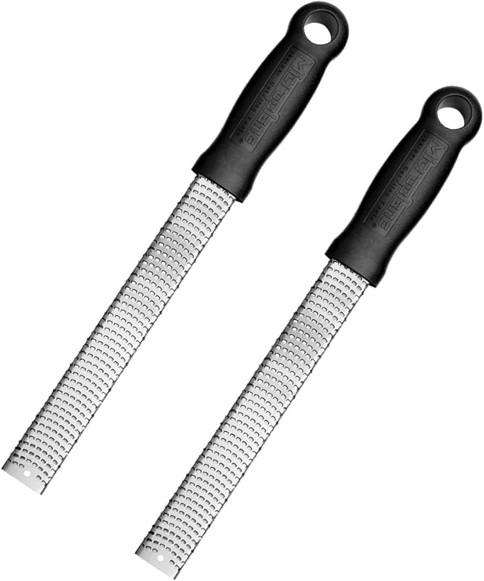 Microplane Classic Twin Pack - 12" Black Zester Grater with Surgical-Grade Stainless Steel Blade by Microplane
