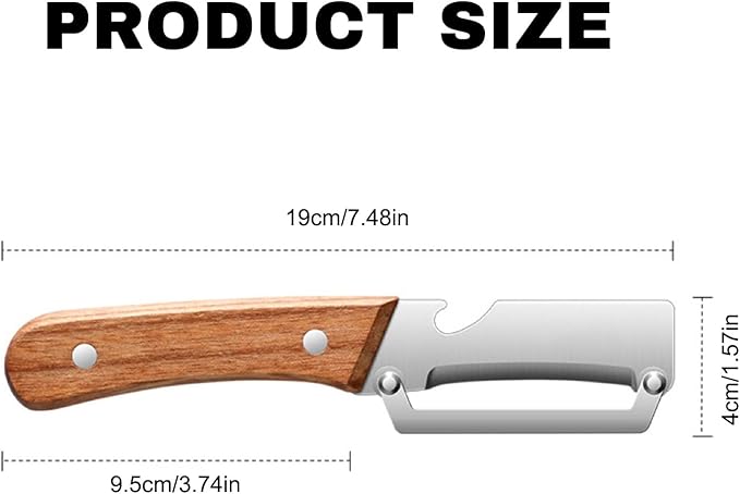 Vegetable Wooden Peeler for Kitchen Tool,Premium 2-in-1 Multifunctional Fruit & Vegetable Peeler with Built-in Bottle Opener, Ideal for All Fruits and Vegetables Needing Peeling (2PC) - Image 6