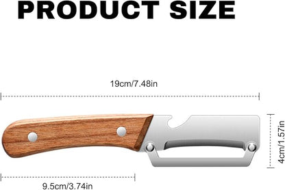 Vegetable Wooden Peeler for Kitchen Tool,Premium 2-in-1 Multifunctional Fruit & Vegetable Peeler with Built-in Bottle Opener, Ideal for All Fruits and Vegetables Needing Peeling (B-1PC) - Image 6