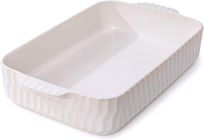4.7QT Casserole Dishes for Oven, 9x13” Large Lasagna Pan, Ceramic Baking Dish, Rectangular Lasagna Pan Deep with Handles for Baking, Casserole, Kitchen, Birthday Gift for Mother Father Women Men by Artebake