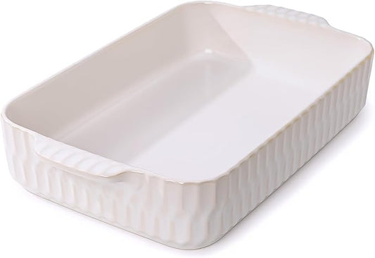 4.7QT Casserole Dishes for Oven, 9x13” Large Lasagna Pan, Ceramic Baking Dish, Rectangular Lasagna Pan Deep with Handles for Baking, Casserole, Kitchen, Birthday Gift for Mother Father Women Men by Artebake