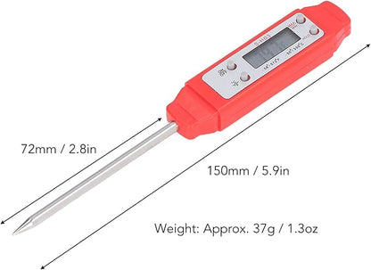 Digital Food Thermometer, Digital Food Thermometer Automatic Calibration Pen High Accuracy Electronic Pocket Thermometer Yellow for Home Use, Multifunctional Accessory (Red) - Image 7