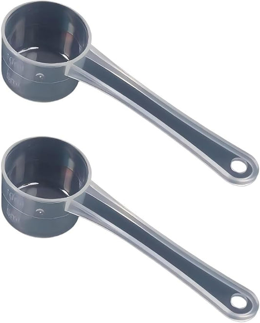 2-Pack Transparent 5 Gram 10 ML Teaspoons Measuring Spoons Scoop for Creatine,Powders,Cooking,Recipes,Lab,BPA-free,Food Grade PP Material,Meets safety standards,with milliliter scale
