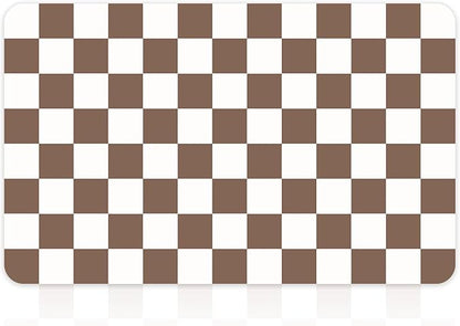 12" x 20" Checkered Dish Drying Mat for Kitchen Counter, Absorbent Coffee Bar Mat for Espresso Machine Coffee Countertops Accessories, Coffee Brown - Image 9