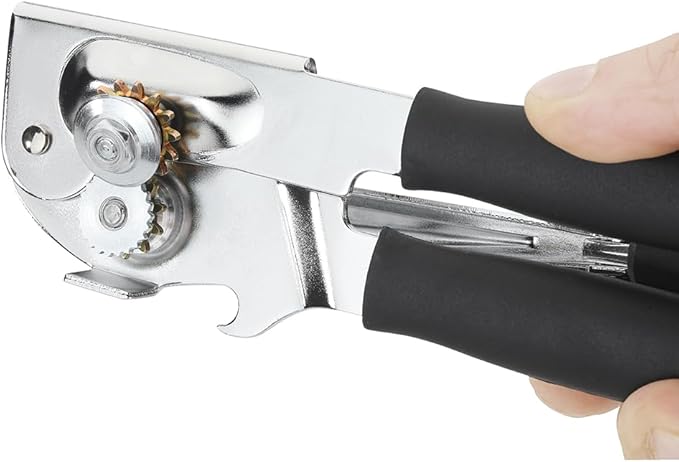 Manual Can Opener with Soft Handles,Commercial Can Openers Heavy Duty, Ergonomic Easy-Turn Crank for Seniors,Industrial Can Opener for Restaurant - Image 5