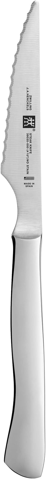 ZWILLING 4-pc Stainless Steel Serrated Steak Knife Set, made in Spain