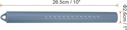 HARFINGTON Silicone Rolling Pin 10" Silicone Surface Non-Stick Stainless Steel Inner Core Dough Roller Kitchen Roller for Baking Pastry Pizza Fondant Bread, Blue