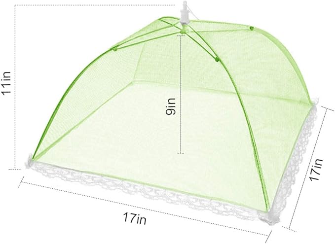 Pop-Up Mesh Screen Tent Umbrella, SPANLA 8 Pack Colored Food Cover Net for Outdoors, Screen Tents, Parties Picnics, BBQs, Reusable and Collapsible,17 Inches - Image 3