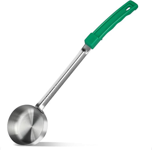 4 Ounce Solid Stainless Steel Portion Control Ladle Spoon - Pizza Sauce Serving Spoons Portion Ladle for Sauces, Perfect for Weight Watchers, Buffets, Parties