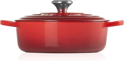 Le Creuset Enameled Cast Iron Signature Round Wide Dutch Oven, 3.5 qt., Cerise
