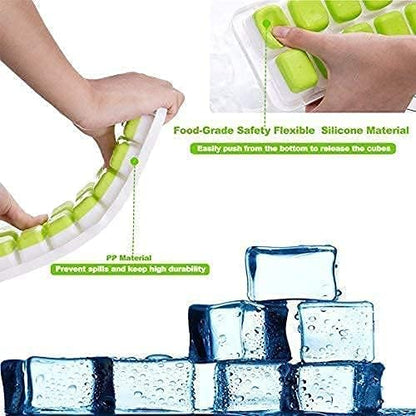 Ice Cube Tray 6 Packs, Silicone ice Cube Tray With Lid, Ice Cube Trays For Freezer, Easy-Release Food-Grade PP & Organic Silicone, Portable & Separable, Dishwasher Safe, Effortless Cleaning & Usage
