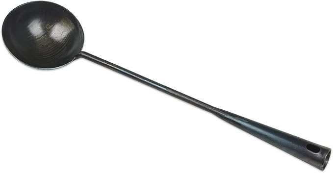 ZhenSanHuan Chinese Traditional HandMade Iron Ladle Wok Tool Set,Long wok utensils (Ladle, 40CM/15.7'')