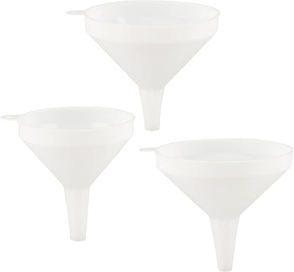 Restaurantware-Met Lux Plastic Funnel Set, 1 Pouring Tool Set - Includes 8,12, and 16-oz Funnel, 3-piece Pouring Tools, Wide Spout, For Transferring Ingredients - Image 2