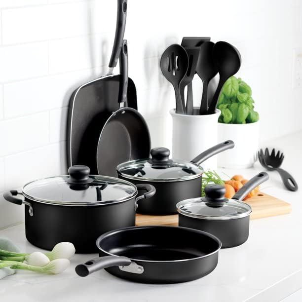 Tramontina Primaware 15-Piece Non Stick Cookware Set with Lids and Utensils, Aluminum Nonstick Pots and Pans Kitchen Set (Storm) - Image 4