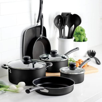Tramontina Primaware 15-Piece Non Stick Cookware Set with Lids and Utensils, Aluminum Nonstick Pots and Pans Kitchen Set (Storm) - Image 4