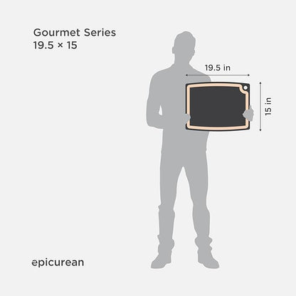 Epicurean Gourmet Series Cutting Board with Juice Groove, 19.5-Inch by 15-Inch, Slate/Natural - Image 5