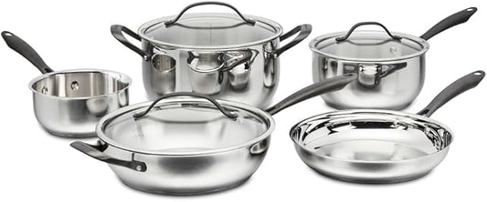 Cuisinart RADIANT PRO 8-Piece Stainless with Brushed Titanium Finish Cookware Set