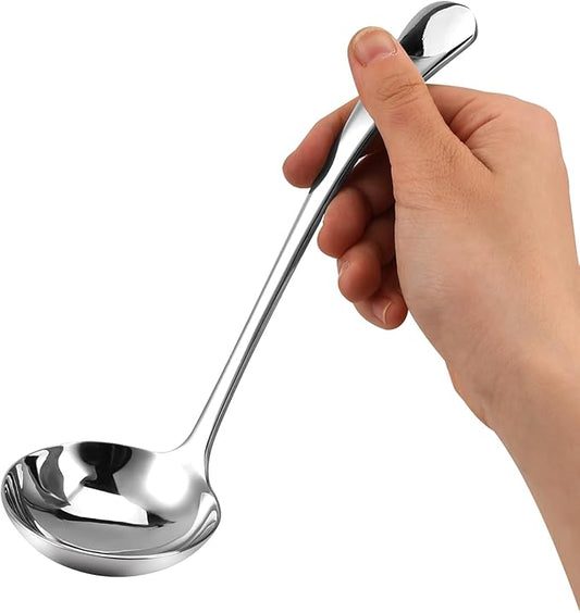 7.9 Inch Silver Small Gravy Soup Ladle Small Ladle Gravy Ladles 18/10 Stainless Steel Sauce Ladles for Spooning Sauces or Gravies by Hariendny
