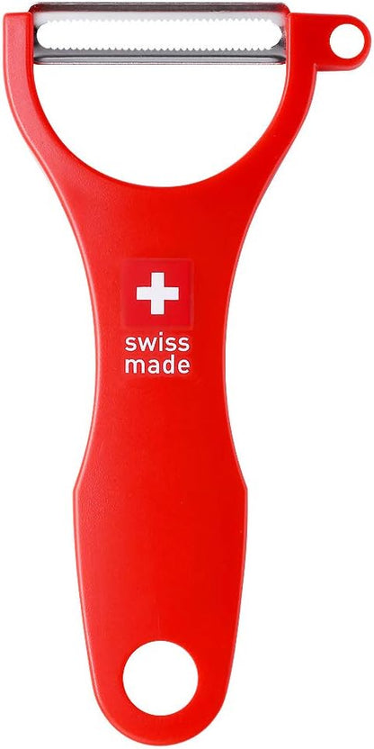 Original Swiss Made Peeler Vegetable&Fruits stainless steel blade Peeler for kitchen (RED-Soft skin Peeler)