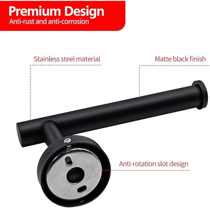 2pcs Brushed Nickel Toilet Paper Holder and Towel Ring Set, Stainless Steel Hand Towel Holder and Towel Hanger with Hardware Pack