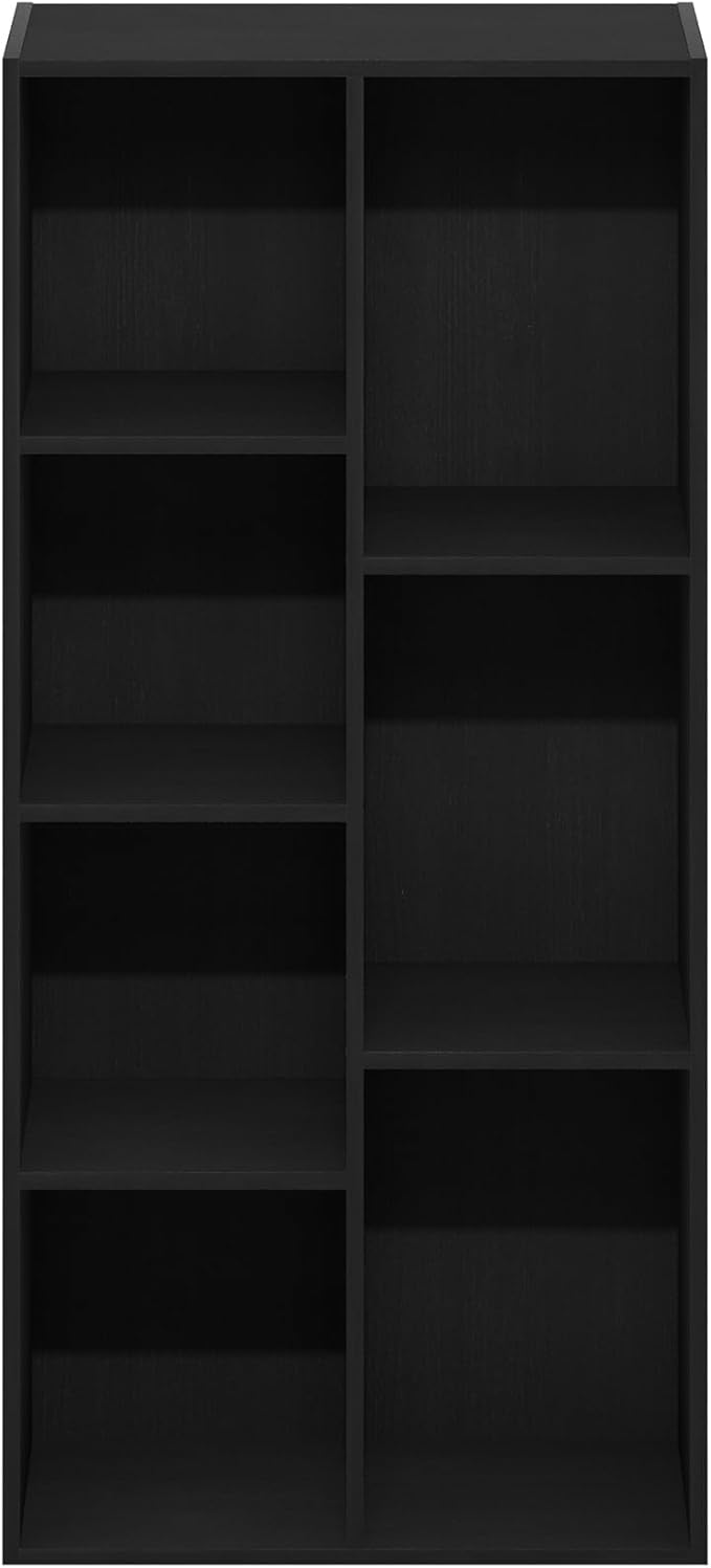 Furinno LUDER Book Shelf, 7-Cube Bookshelf, Bookcase with Open Shelves, 9.4 x 19.5 x 41.7, Easy Assembly, for Living Room, Bedroom, Home Office, Blackwood - Image 7