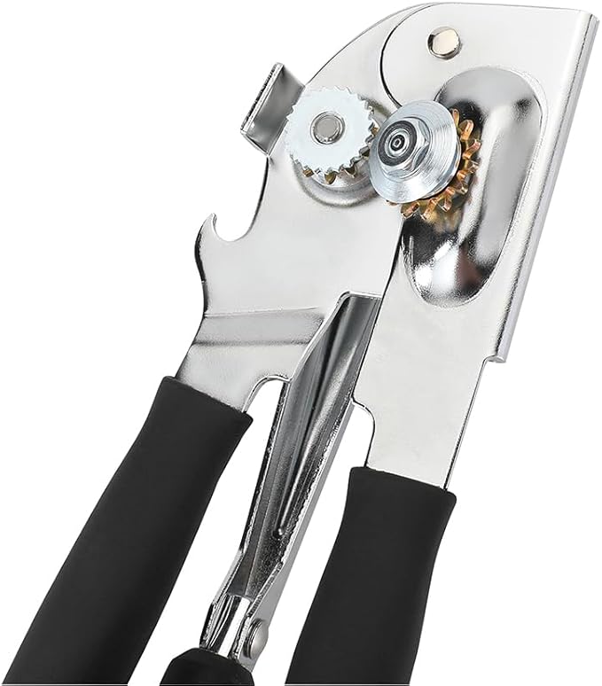 Manual Can Opener with Soft Handles,Commercial Can Openers Heavy Duty, Ergonomic Easy-Turn Crank for Seniors,Industrial Can Opener for Restaurant - Image 4