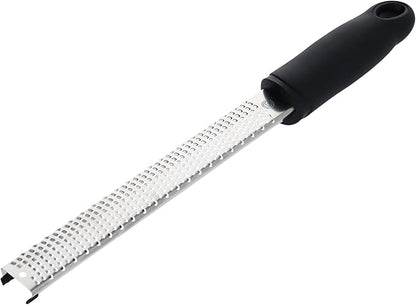 MasterChef Lemon Zester Grater with Handle, Kitchen Tool for Zesting Citrus Fruits & Finely Grating Parmesan Cheese, Garlic, Ginger, Coconut, Nutmeg, Wasabi, Chocolate etc, Stainless Steel, 12 inches by MasterChef