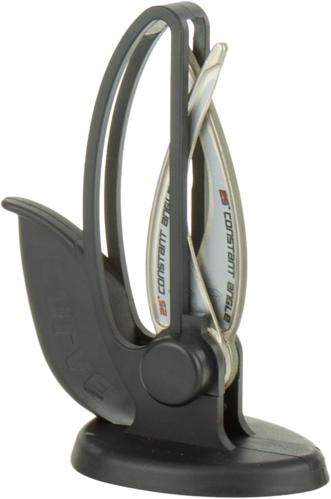 Warthog V-Sharp CURVE Professional Knife Sharpener System, 25 Degree Angle Knife Sharpener, 325 Grit Diamond Hones, Kitchen Tools, Easy to Use, Lightweight, No Adjustments, Ultra Compact, Black by WarthogSharpeners