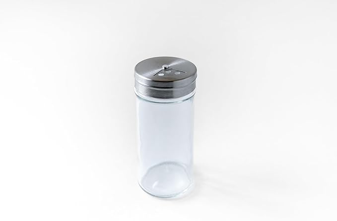 Fox Run Glass Spice Jar With Stainless Steel Shaker Lid, 4 Ounce Clear Seasoning Shaker by foxrunbrands
