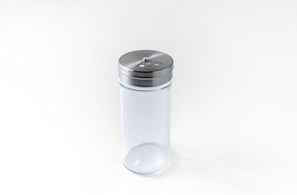 Fox Run Glass Spice Jar With Stainless Steel Shaker Lid, 4 Ounce Clear Seasoning Shaker by foxrunbrands
