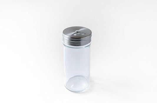 Fox Run Glass Spice Jar With Stainless Steel Shaker Lid, 4 Ounce Clear Seasoning Shaker by foxrunbrands