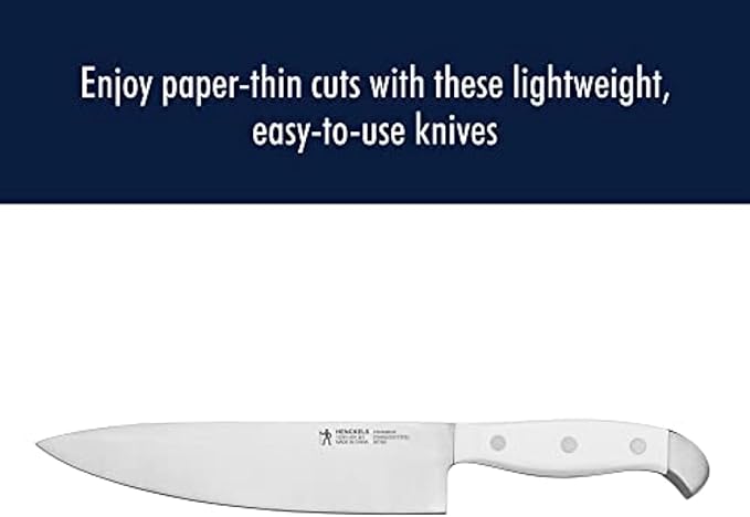 HENCKELS Statement Razor-Sharp 15-Piece White Handle Knife Set with Block, German Engineered Knife Informed by over 100 Years of Mastery - Image 9