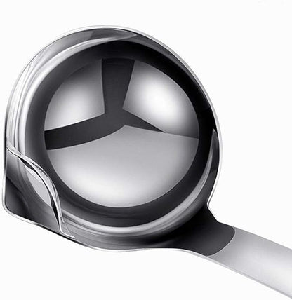 Stainless Steel Oil Separator Soup Ladle Gravy Food Fat Separator Skimmer Spoon Grease Strainer Separater Hot Pot Oil Filter Spoon For Home Kitchen And Cooking,Soup Colander 12 Inch - Image 9