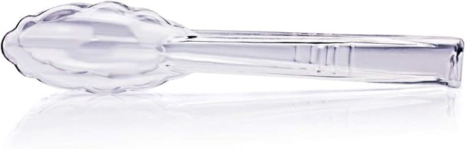 New Star Foodservice 35520 Utility Tong, High Heat Plastic, Scalloped, 12 inch, Set of 12, Clear