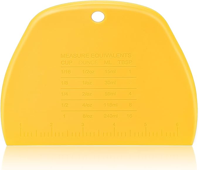 Dough Scraper Bench Scraper for Baking,3 Pieces Food Safe Plastic Dough/Cake/Bread/Pizza Cutter for Kitchen tools
