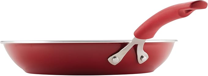 Rachael Ray Cook + Create Nonstick Frying Pan/Skillet, 12.5 Inch, Red - Image 12
